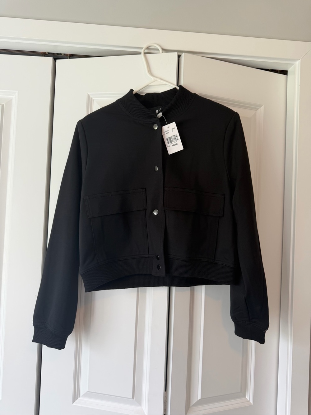 Kut from the Kloth Black Cropped Bomber Jacket